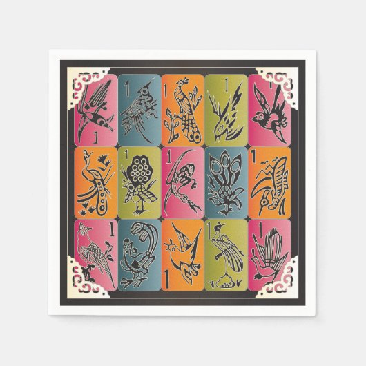 Serviette En Papier Mah Jongg One Bams (Devant)