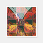 Serviette En Papier Mah Jongg Papillon serviettes (Devant)