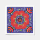 Serviette En Papier Mah Jongg Rose (Devant)