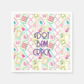 SERVIETTE EN PAPIER MAHJONG COCKTAIL NAPKIN (Devant)