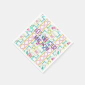 SERVIETTE EN PAPIER MAHJONG COCKTAIL NAPKINS (Coin)