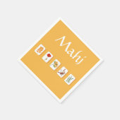 Serviette En Papier Mahjong Flower Tiles (Coin)