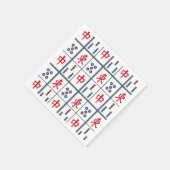 Serviette En Papier Mahjong Jeu Titres Design (Coin)