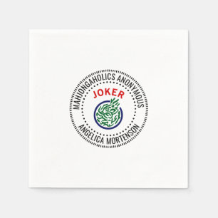Serviette En Papier Mahjong Joker « Mahjongaholics Anonymous » Nom
