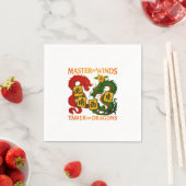 Serviette En Papier Mahjong Napkins and Tableware (En situation)