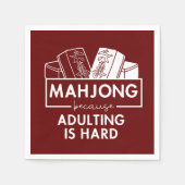 Serviette En Papier Mahjong parce que l'adultère est difficile (Devant)