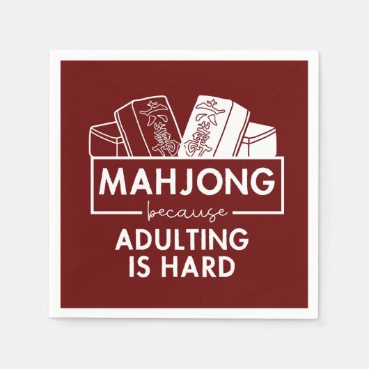Serviette En Papier Mahjong parce que l'adultère est difficile (Devant)