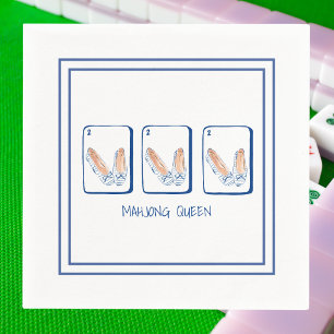 Serviette En Papier MAHJONG QUEEN Espadrilles à rayures bleues Tapis d