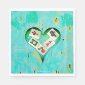 Serviette En Papier Mahjong remplit ma serviette du Coeur (Devant)