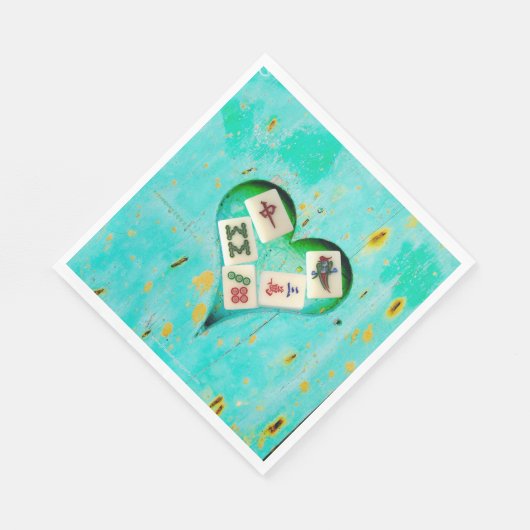 Serviette En Papier Mahjong remplit ma serviette du Coeur (Coin)
