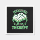 Serviette En Papier Mahjong Tile Basé Chinois Game Gamble Ma (Devant)