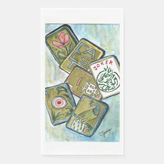 Serviette En Papier Mahjong Tiles (Devant)