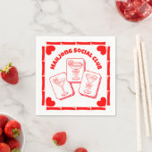 Serviette En Papier Mahjong Valentine's Party Cocktail (En situation)