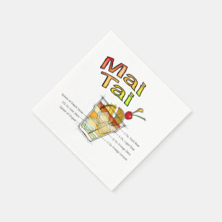 SERVIETTE EN PAPIER MAI TAI COCKTAIL RECEIL ART