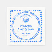 Serviette En Papier Main de bleu dessinée dernière éclaboussure enterr (Devant)