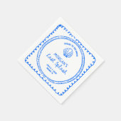 Serviette En Papier Main de bleu dessinée dernière éclaboussure enterr (Coin)