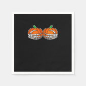 Serviette En Papier Main de squelette sur citrouille de poitrine Hallo (Devant)