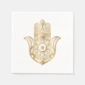 Serviette En Papier Main de tournesol or Hamsa (Devant)