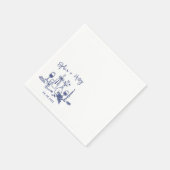 Serviette En Papier Main dessinée Élégante Design Cocktail Mariage Nap (Coin)