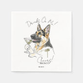 Serviette En Papier Main Drag German Shepherd Martini Open Bar (Devant)