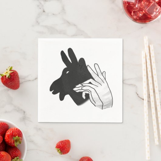 Serviette En Papier Main Silhouette Billy Chèvre (En situation)