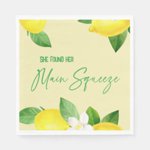 Serviette En Papier Main Squeeze Elegant Citron Jaune Citrus Douche
