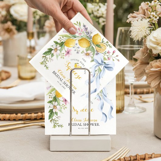 Serviette En Papier Main Squeeze Lemon Citrus Bridal Shower