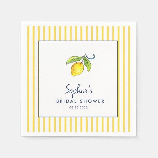 Serviette En Papier Main Squeeze Lemon Fête des mariées moderne (Devant)