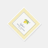 Serviette En Papier Main Squeeze Lemon Fête des mariées moderne (Coin)