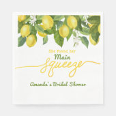Serviette En Papier Main Squeeze Lemon Thème Mariage Fête des mariées (Devant)