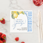 Serviette En Papier Main Squeeze Mariage Italien au Citron (En situation)