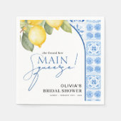 Serviette En Papier Main Squeeze Mariage Italien au Citron (Devant)