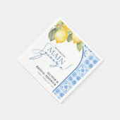 Serviette En Papier Main Squeeze Mariage Italien au Citron (Coin)