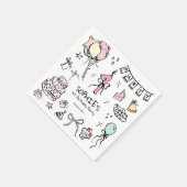 Serviette En Papier Main tirée 1er anniversaire (Coin)