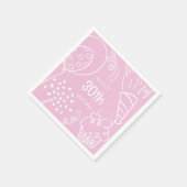 Serviette En Papier Main Tirée N'Importe Quel Âge Anniversaire Balloon (Coin)