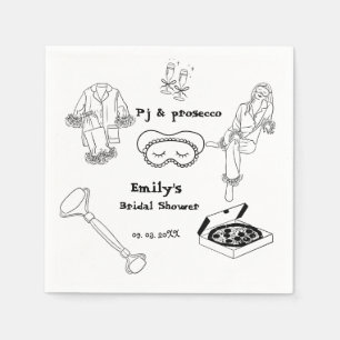 Serviette En Papier Main Tirée Pj Et Fête des mariées Du Procureur