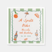 Serviette En Papier Main Tirée Un Spritz Anniversaire Fête (Devant)