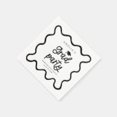 Serviette En Papier Main Tirée Vave Line White Grad Party (Coin)