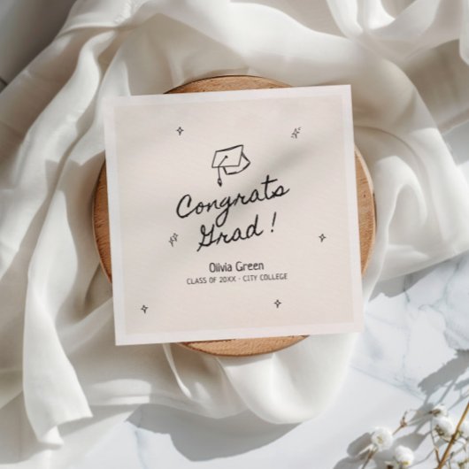 Serviette En Papier Main tirée Whimsical Graduation Party