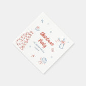 Serviette En Papier Main Whimsical Tirée Oh Quelle Fun Noël (Coin)