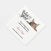 Serviette En Papier Maine Coon Peeking Papier Chat serviettes (Coin)