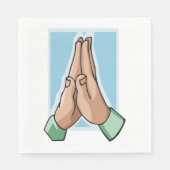 Serviette En Papier Mains Dans La Prière (Devant)