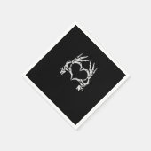 Serviette En Papier Mains de coeur de squelette - Halloween - Mains de (Coin)