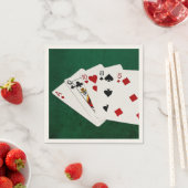 Serviette En Papier Mains de poker - Carte haute - As (En situation)