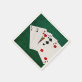 Serviette En Papier Mains de poker - Une paire - As (Coin)