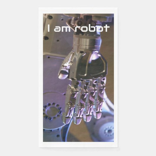 Serviette En Papier Mains de robot (Devant)