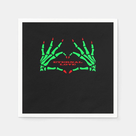 Serviette En Papier Mains de squelette - Drôle Halloween (Devant)