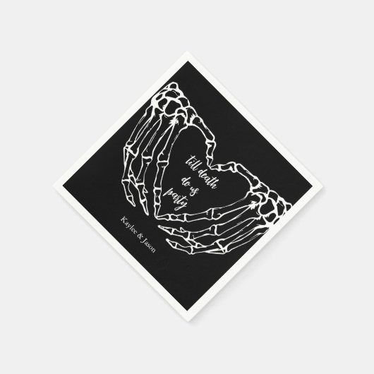 Serviette En Papier Mains de squelette tombent Couple douche jusqu'à l (Coin)