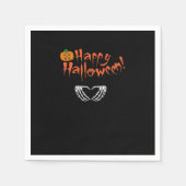 Serviette En Papier Mains éffrayantes de squelette. Joyeux Halloween. (Devant)