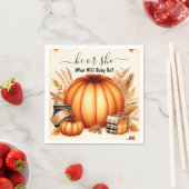 Serviette En Papier Maintenant Farm Pink Blue Fall Girl Citrouille Gen (En situation)
